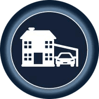 Icon of a building with Car