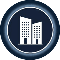 Icon of two modern office buildings.| LiDAR Precise Plans