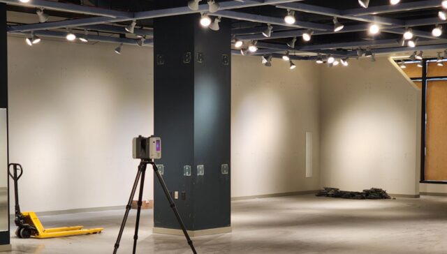 LiDAR Precise Plans documenting retail space with 3D laser scanning technology.