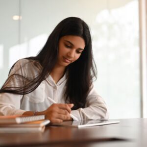City planner uses a 3D scan to make edits on her tablet