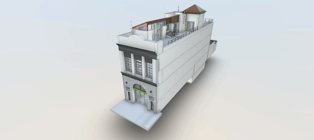 San Francisco historic building BIM model created from 3D laser scanning for preservation and renovation planning