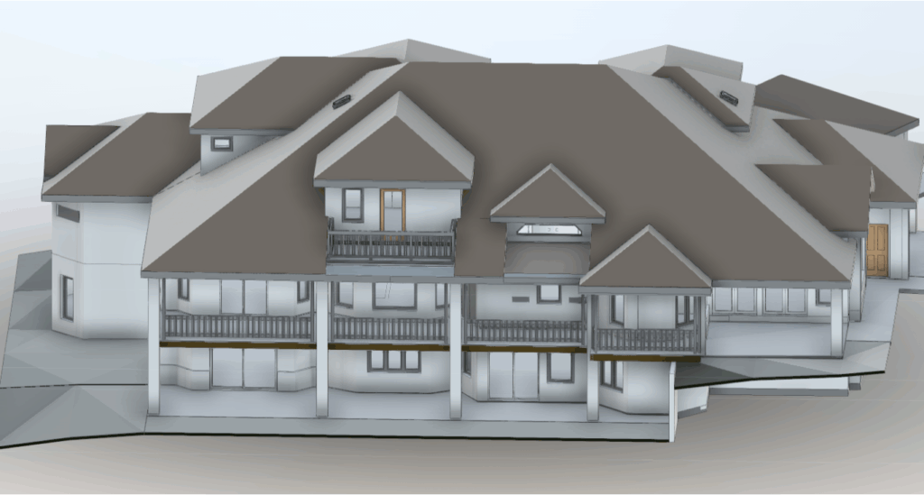 BIM model of luxury home created from 3D laser scanning for accurate as-built documentation