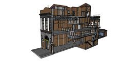 Section view of a firehouse BIM model in San Francisco created from 3D laser scanning for as-built documentation and design coordination.