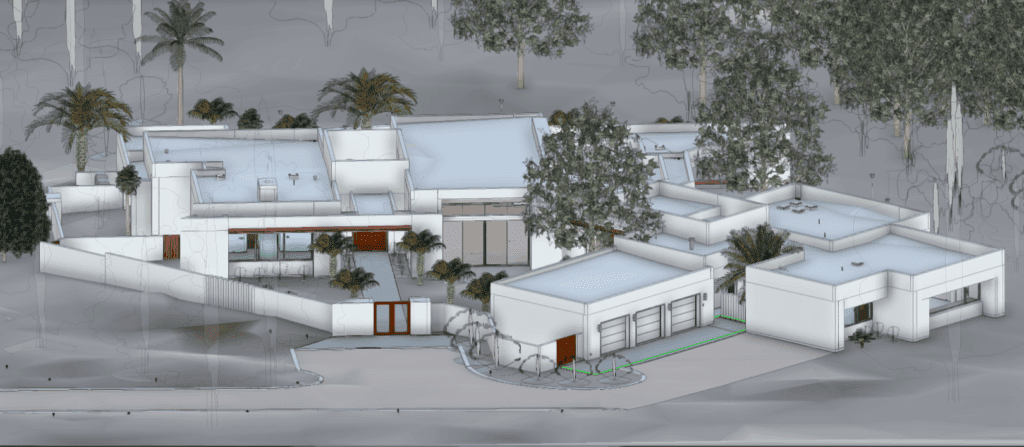 LOD 300 BIM model of North Scottsdale estate produced from Leica RTC360 3D laser scanning