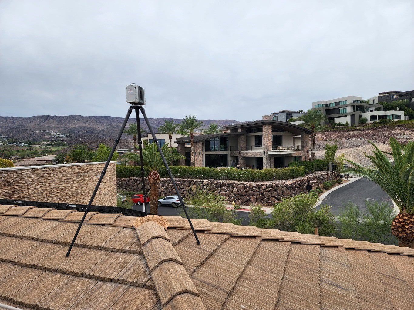 3D laser scanning high-end custom homes in Las Vegas for accurate as-built documentation and BIM modeling.
