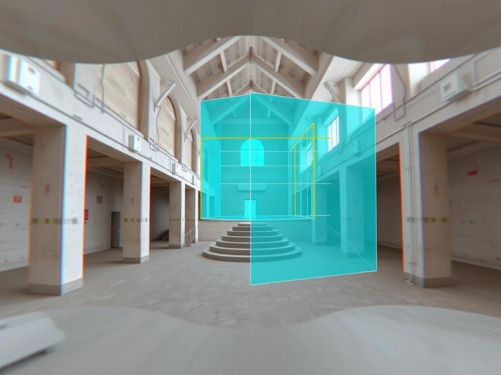 3D laser scanning inside a church in Salt Lake City, UT for accurate as-built documentation and historic preservation