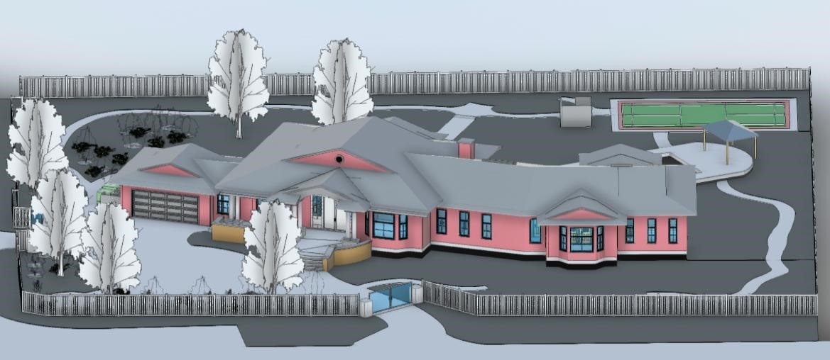 BIM model of a residence created from LiDAR 3D laser scanning for accurate as-built documentation.