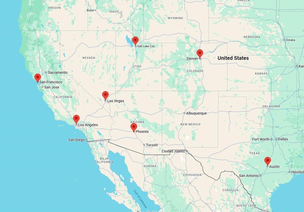 Map of our offices