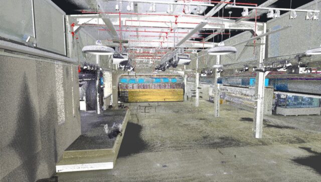 How to get as-built drawings using 3D laser scanning point cloud of interior building space